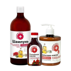 Bộ dầu gội và xả ba tác động chống rụng tóc Domashnij Doctor